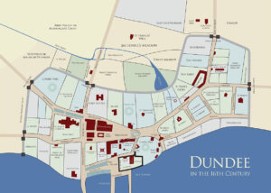 A3 Map Print - Dundee in the 16th Century